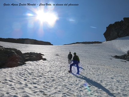 Cima Viola, Alta Valtellina - Cima Viola - in discesa dal ghiacciaio