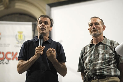 Marco Scolaris IFSC - Marco Scolaris (president of the IFSC), on the right Ariano Amici (president of the Italian Sport Climbing Federation)