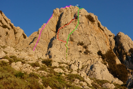 Sardegna nuove vie alpinistiche - Le vie sulla Torre Guendalina (Monte Albo)
