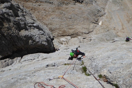 Torre del Formenton (gruppo Marmolada - Ombretta) - Sulla via Gogna-Pellegrinon