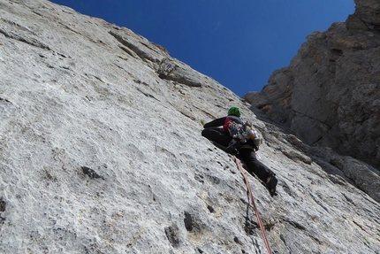 Torre del Formenton (gruppo Marmolada - Ombretta) - Sulla via Gogna-Pellegrinon