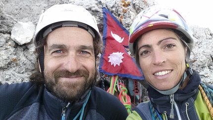 Torvagando for Nepal, Annalisa Fioretti, Gianpietro Todesco - Campanile Dülfer (Spigolo SO, Cadini di Misurina)