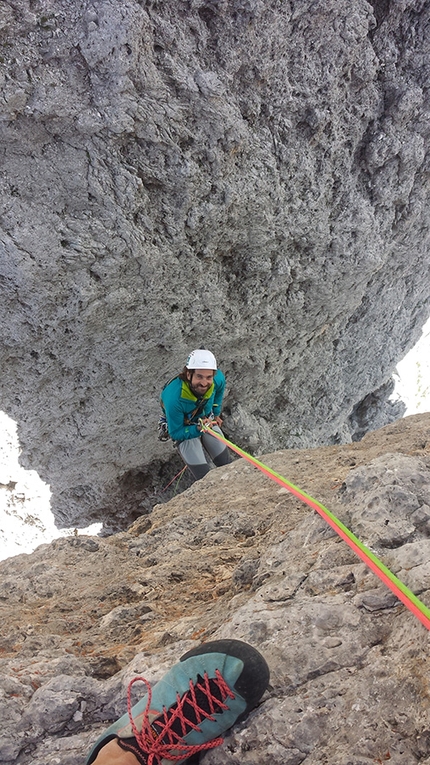 Torvagando for Nepal, Annalisa Fioretti, Gianpietro Todesco - Campanile Dülfer (Spigolo SO, Cadini di Misurina)