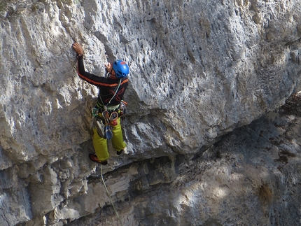 Eco dall'Abisso, la nuova via di Sergio Coltri  in Val d'Adige