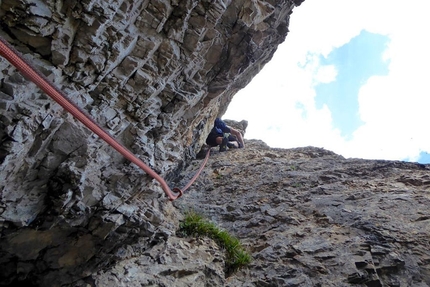 Torre di Babele, Gruppo della Civetta, Dolomiti, Ivo Ferrari - Sulla parete Sud-Est della Torre di Babele per la via Goedeke-Rien, Gruppo della Civetta, Dolomiti