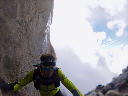 Ueli Steck, Mont Blanc, Innominata Ridge - Ueli Steck on 16/08/2016 climbing the Innominata Ridge, Mont Blanc