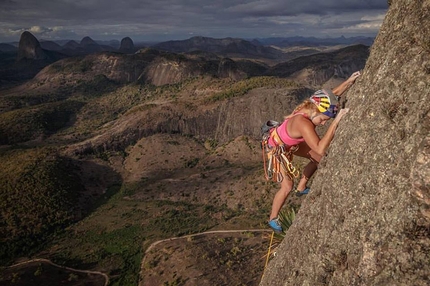 Sasha Di Giulian, Felipe Camargo, Pedra Riscada, Brazil - Sasha Di Giulian and Felipe Camargo making the first free ascent 'Planeta dos Macacos' (8a+, 650m) Pedra Riscada, Brazil