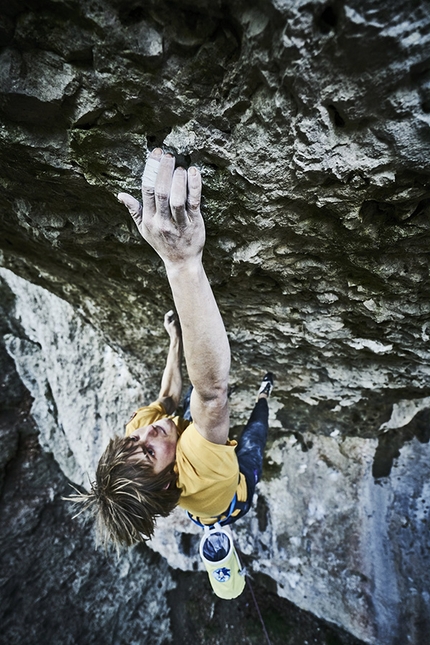 Alex Megos, Frankenjura, Germania, Germany - Alexander Megos climbing in the Frankenjura, Germany