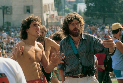 Rock Master, Arco - Stefan Glowacz & Reinhold Messner at the Arco Rock Master in 1987