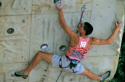 Rock Master, Arco - Luca Zardini competing in the Arco Rock Master in 1997