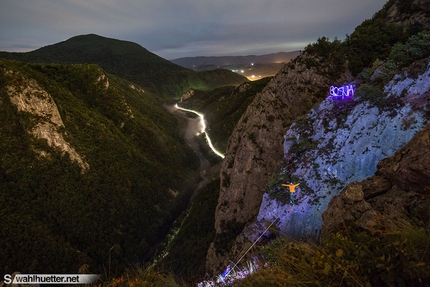 Drill & Chill Climbing and Highlining Festival, Bosnia and Herzegovina - During the Drill & Chill Climbing and Highlining Festival 2015 at Tijesno Canyon in Bosnia and Herzegovina