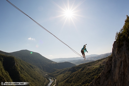 Drill & Chill Climbing and Highlining Festival, Bosnia and Herzegovina - During the Drill & Chill Climbing and Highlining Festival 2015 at Tijesno Canyon in Bosnia and Herzegovina