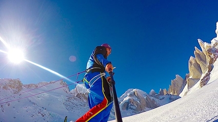 Cerro Torre, Markus Pucher, Patagonia - Markus Pucher attempting to solo Cerro Torre in winter on 03/09/2016