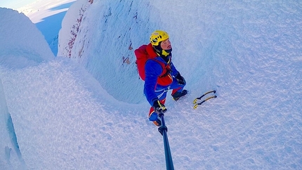 Cerro Torre, Markus Pucher, Patagonia - Markus Pucher attempting to solo Cerro Torre in winter on 03/09/2016