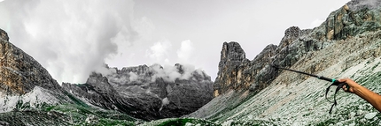 Magic Fox, Torre dei Sabbioni, Marmarole, Dolomiti, Alessandro Fiori, Pier Francesco Smaltini, Simone Corte Pause - Panoramica Torre dei Sabbioni