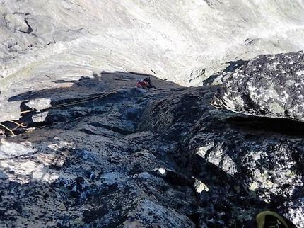 Pizzo d'Andolla, Marco Bagliani, Pierluigi Maschietto, Giovanni Pagnoncelli, Edoardo Polo, Marcello Sanguineti - Durante l'apertura della via 'Lorenzo Marani' il 16-17 luglio 2016 sulla parete est di Pizzo d'Andolla