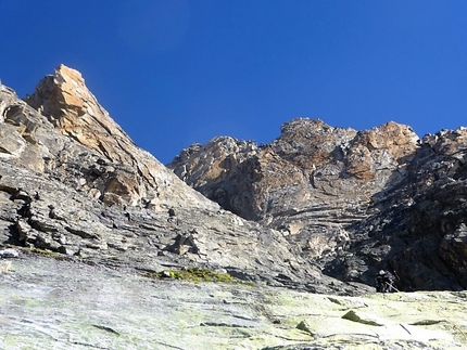 Pizzo d'Andolla, Marco Bagliani, Pierluigi Maschietto, Giovanni Pagnoncelli, Edoardo Polo, Marcello Sanguineti - Durante l'apertura della via 'Lorenzo Marani' il 16-17 luglio 2016 sulla parete est di Pizzo d'Andolla