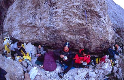 Pietro Dal Prà, Marmolada, Dolomiti - Pietro Dal Prà prima salita in libera della Via della Cattedrale, Marmolada, Dolomiti