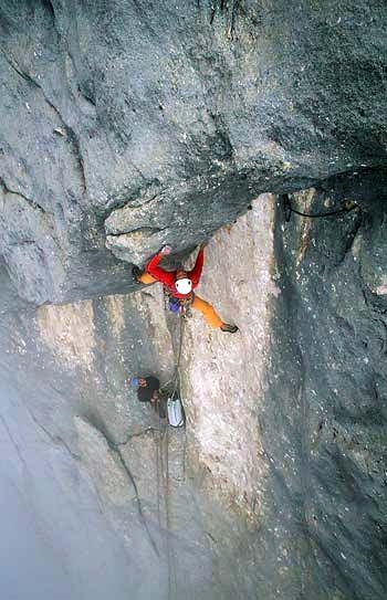 Pietro Dal Prà, Marmolada, Dolomiti - Pietro Dal Prà prima salita in libera della Via della Cattedrale, Marmolada, Dolomiti