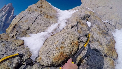 Markus Pucher, Cerro Pollone, Patagonia - Markus Pucher il 17 settembre 2016 sul Cerro Pollone, Patagonia