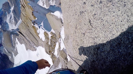 Markus Pucher, Cerro Pollone, Patagonia - Markus Pucher il 17 settembre 2016 sul Cerro Pollone, Patagonia