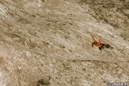 Charlotte Durif - Charlotte Durif from France making the first ascents of Pull Over 8c+ at the Grotte de Galetas, Verdon, France