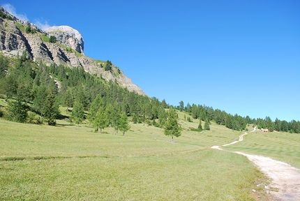 Peitlerkofel, Sas de Putia, Dolomites - Peitlerkofel: alpine meadows between Ütia Göma and Gömajoch
