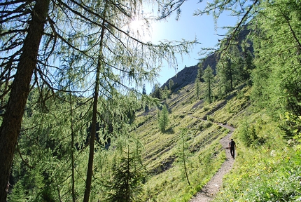 Peitlerkofel, Sas de Putia, Dolomites - Peitlerkofel: the climb up to Gömajoch