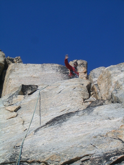 Greenland - Via Pavlova, Adgap Island, 520m, 11 pitches, 6a.