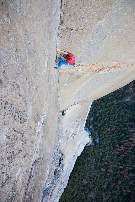 Much Mayr and Guido Unterwurzacher repeat The Shaft on El Capitan, Yosemite