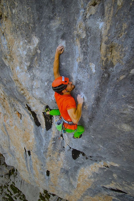 Edu Marin, Wogü, Rätikon, Switzerland - Edu Marin climbing Wogü 8c, Rätikon, Switzerland