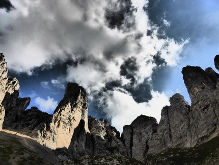 Via Giove, Sasso delle Undici, Vallaccia, Dolomiti, Beppe Ballico - La Torre di Mezzaluna, Sasso delle Undici, Vallaccia (Dolomiti)