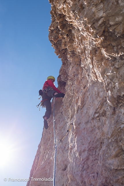 Jeo, new rock climb in the Sella Dolomites