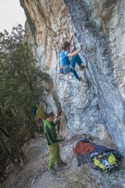 Rolando Larcher, Elephant Baby, San Paolo, Arco - Alessandro Larcher climbing Elephant Baby 8a, San Paolo, Arco