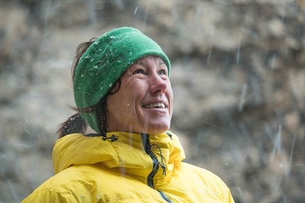 Kyzyl Asker, Luka Lindič, Ines Papert - German alpinist Ines Papert