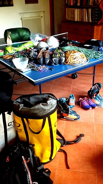 Alpinismo vagabondo, Giovanni Zaccaria, Alice Lazzaro - Preparazione del materiale