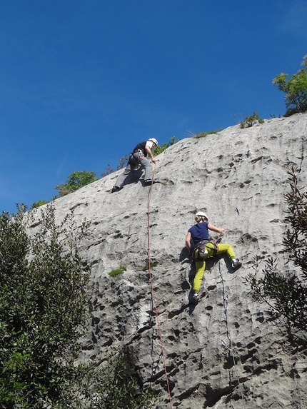 Belvedere, Nago, Arco, climbing - Climbing at Belvedere close to Nago (Arco, Italy)