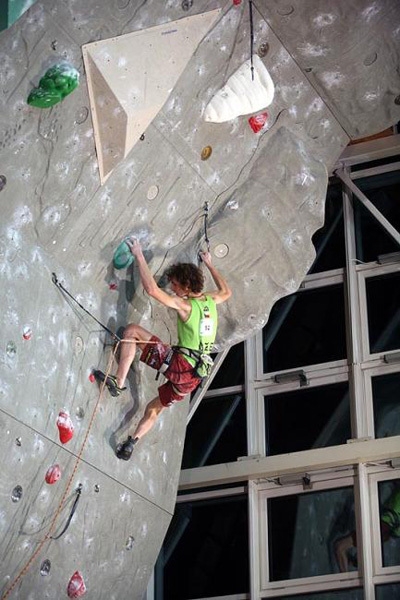 Kranj 2009 - Adam Ondra climbing to victory in both Kranj and the World Cup Lead 2009