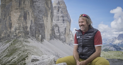 Christoph Hainz, Ortler, Golden Pillar of Ortler - Christoph Hainz opposite the Tre Cime di Lavaredo, Dolomites