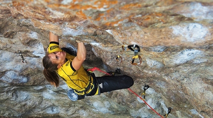 Petra Klingler, South Korea, climbing, Mudeungsan Bouldering Festival - Petra Klinger climbing at Sun Woon San in South Korea