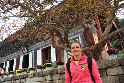 Petra Klingler, South Korea, climbing, Mudeungsan Bouldering Festival - Petra Klinger taking part in the Mudeungsan Bouldering Festival in South Korea