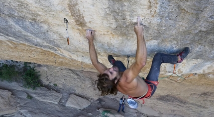 Chris Sharma, Margalef, Spain - Chris Sharma attempting his project 'Perfecto Mundo' at Margalef, Spain