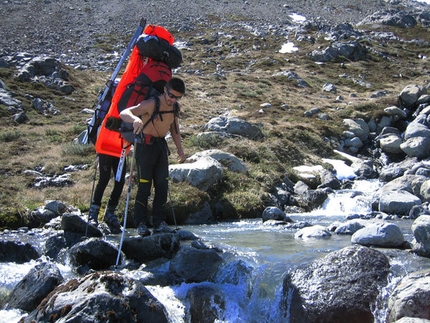 Traversata est-ovest dello Hielo Patagonico Sur - Gli zaini dei prim i giorni...