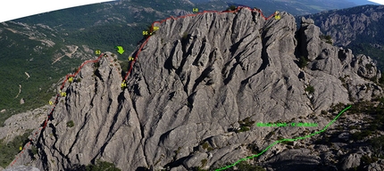 Punta Chantata, Corsica - Punta Chantata, Corsica: Il Nut di Lorenzo, versante ovest