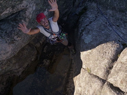 Punta Chantata, Corsica - Punta Chantata, Corsica: Marco Marrosu quasi in cima