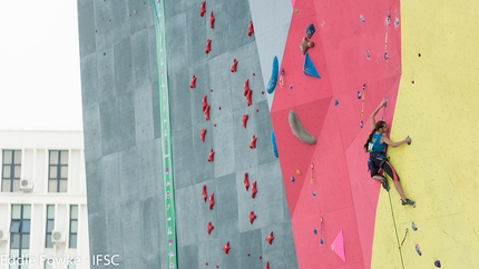 Mondiale Giovanile d’arrampicata sportiva, Guangzhou, Cina - Durante i Mondiale Giovanile d’arrampicata sportiva 2016 a Guangzhou in Cina