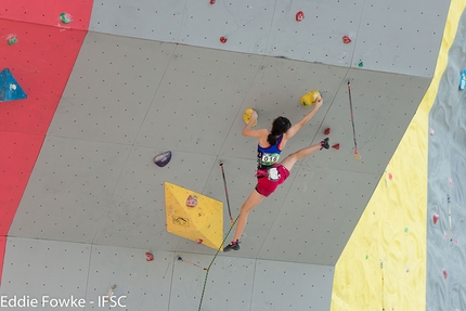 Mondiale Giovanile d’arrampicata sportiva, Guangzhou, Cina - Durante i Mondiale Giovanile d’arrampicata sportiva 2016 a Guangzhou in Cina