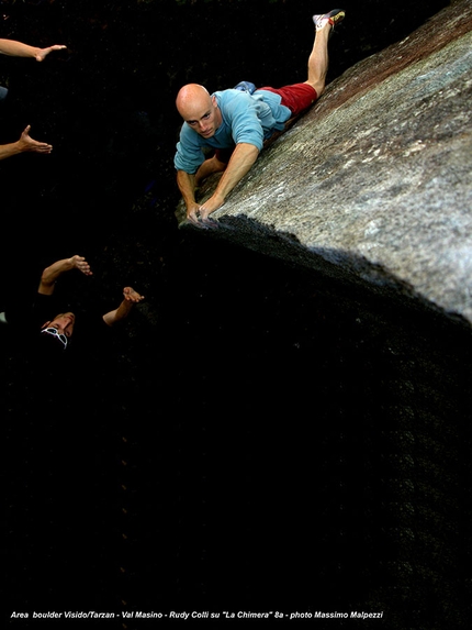 Arrampicata, arte fotografica e sperimentazione? - Rudi Colli su Chimera, Val Masino, prima salita