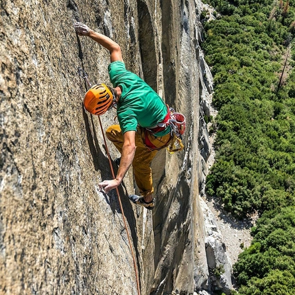 El Capitan, Yosemite - Jorg Verhoeven sale la Dihedral Wall, El Capitan, Yosemite