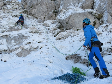 Monte Gallinola, tre nuove vie di arrampicata su misto in Appennino